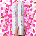 Heart Shaped Party Poppers - Pink, Set of 2 - Gender Reveal Cannon Heart Confetti Pop for Baby Girl Baby
